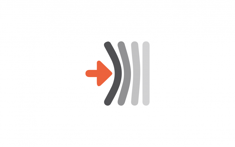 A graphic illustration of resilience; depicting an arrow pressing against a multi-layered structure which bends but does not break