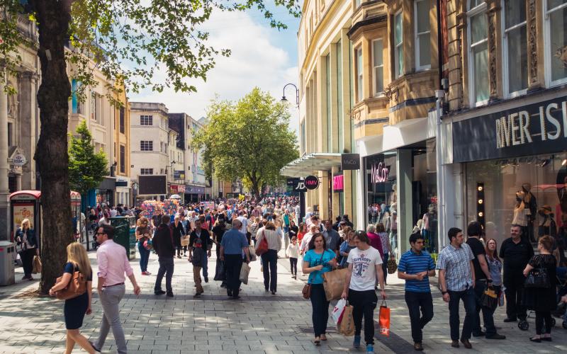 Busy town centre