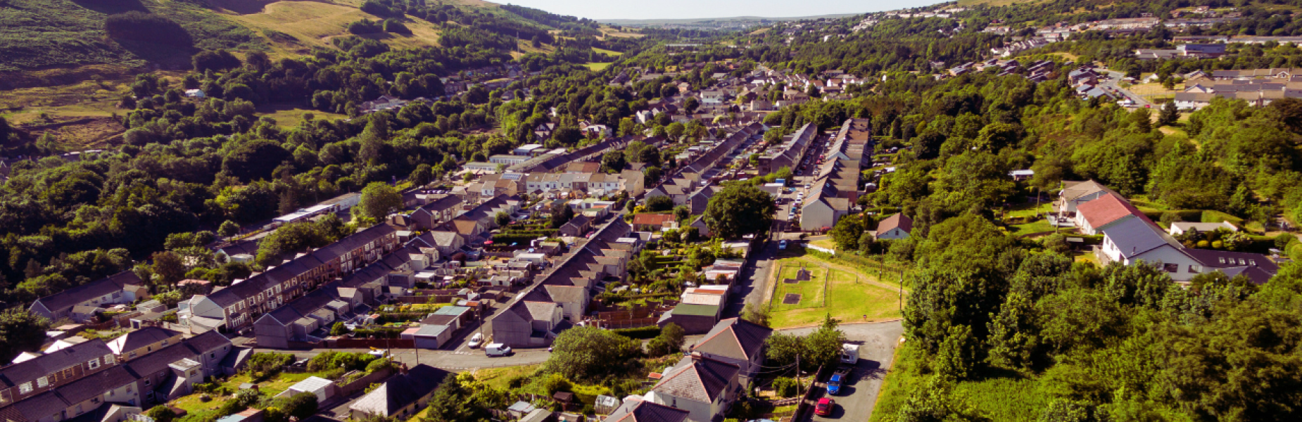 Blaenau Gwent aerial view