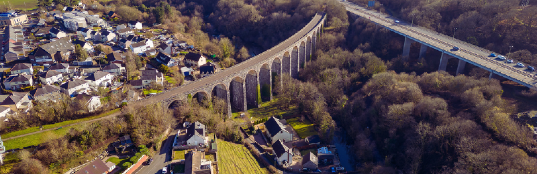 Merthyr Tydfil aerial view