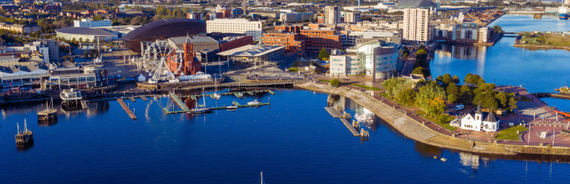 Cardiff bay from the air