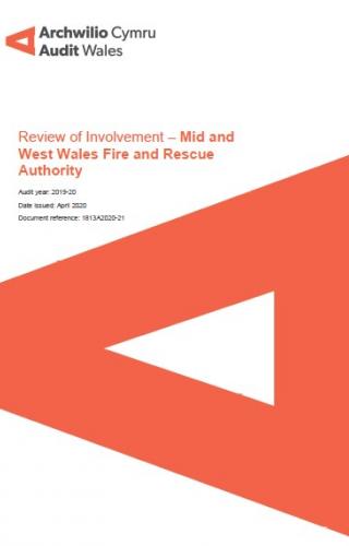Front page of the Mid and West Wales Fire and Rescue Authority Involvement Review
