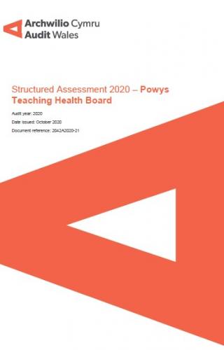 Powys Teaching Health Board - Structured Assessment 2020- publication cover